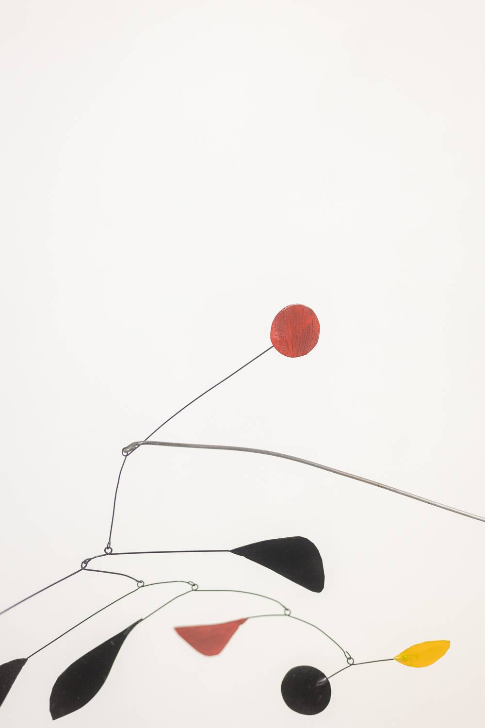 Olivier Vonet Sculpture in black, red, and yellow lacquered metal. Contemporary.