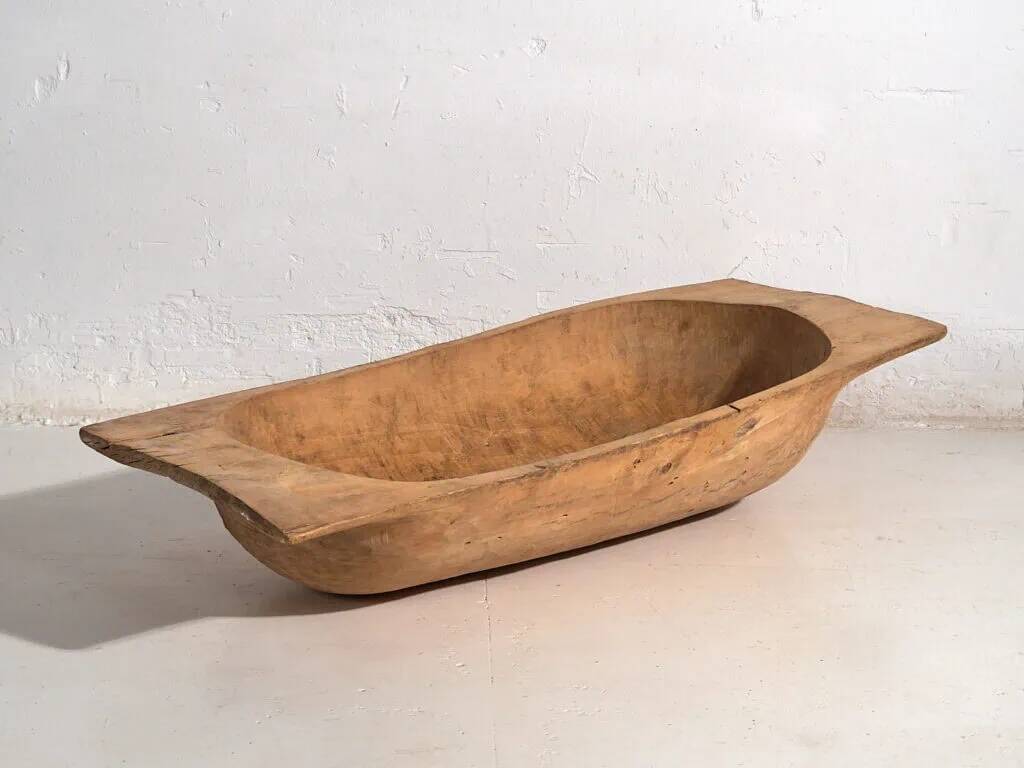 Antique solid wood trough (c.1900) #5