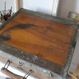 Painter's case in walnut and metal early XX