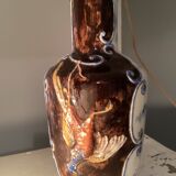 Old animal barbotine lamp base