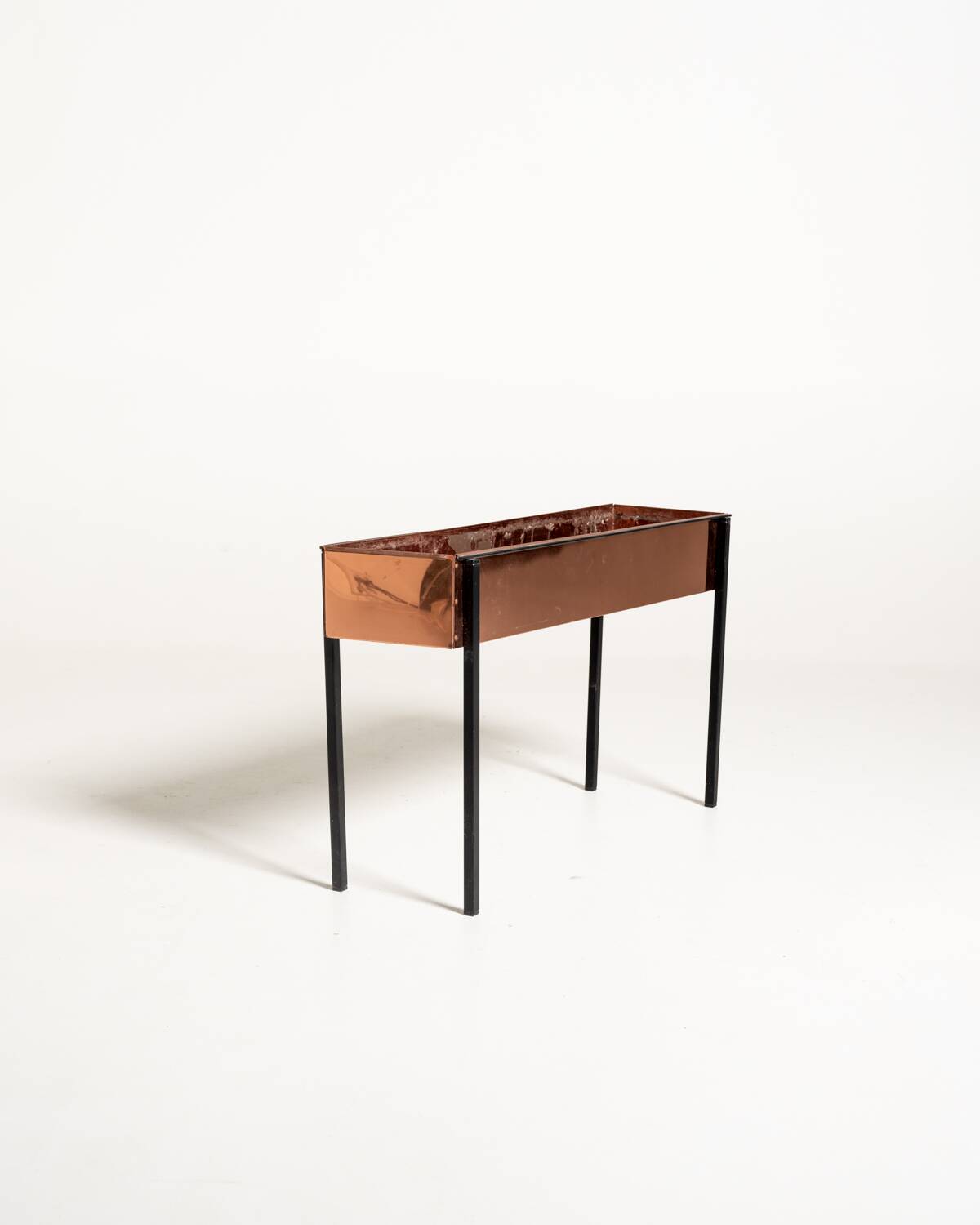 Scandinavian copper and metal planter, 1960s