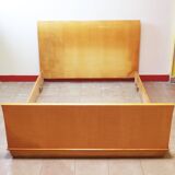 Art Deco sycamore bed