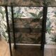 Service, TV stand on wheels in smoked glass Erard
