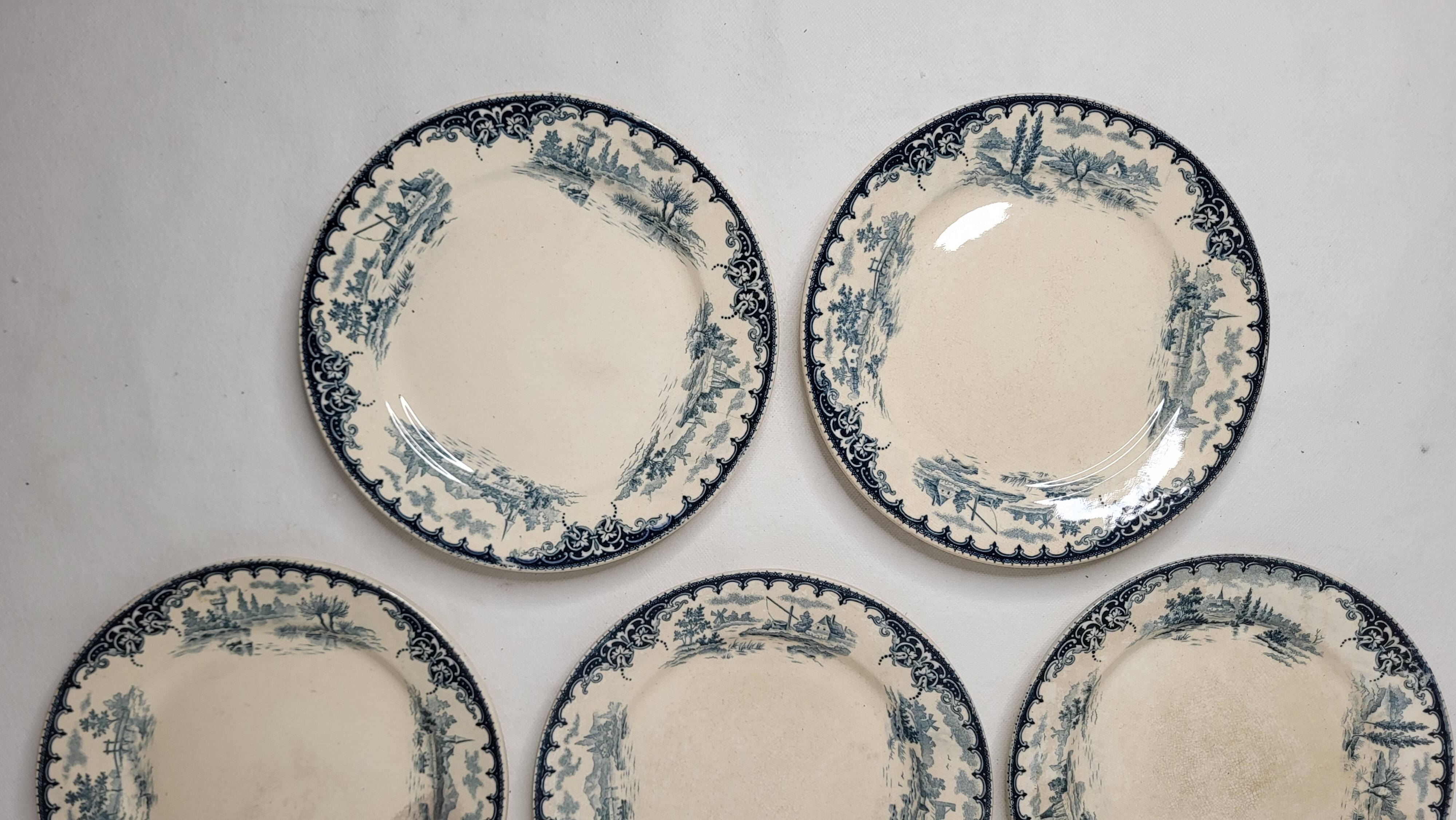5 flat plates Terre de fer