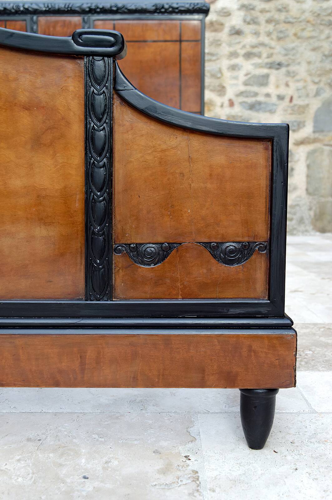 Lit double Art Déco, France, Circa 1920