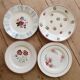 4 mismatched vintage floral earthenware dessert plates – Lot Rosie