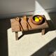 Bowl or monoxyl teak cut d:25.5