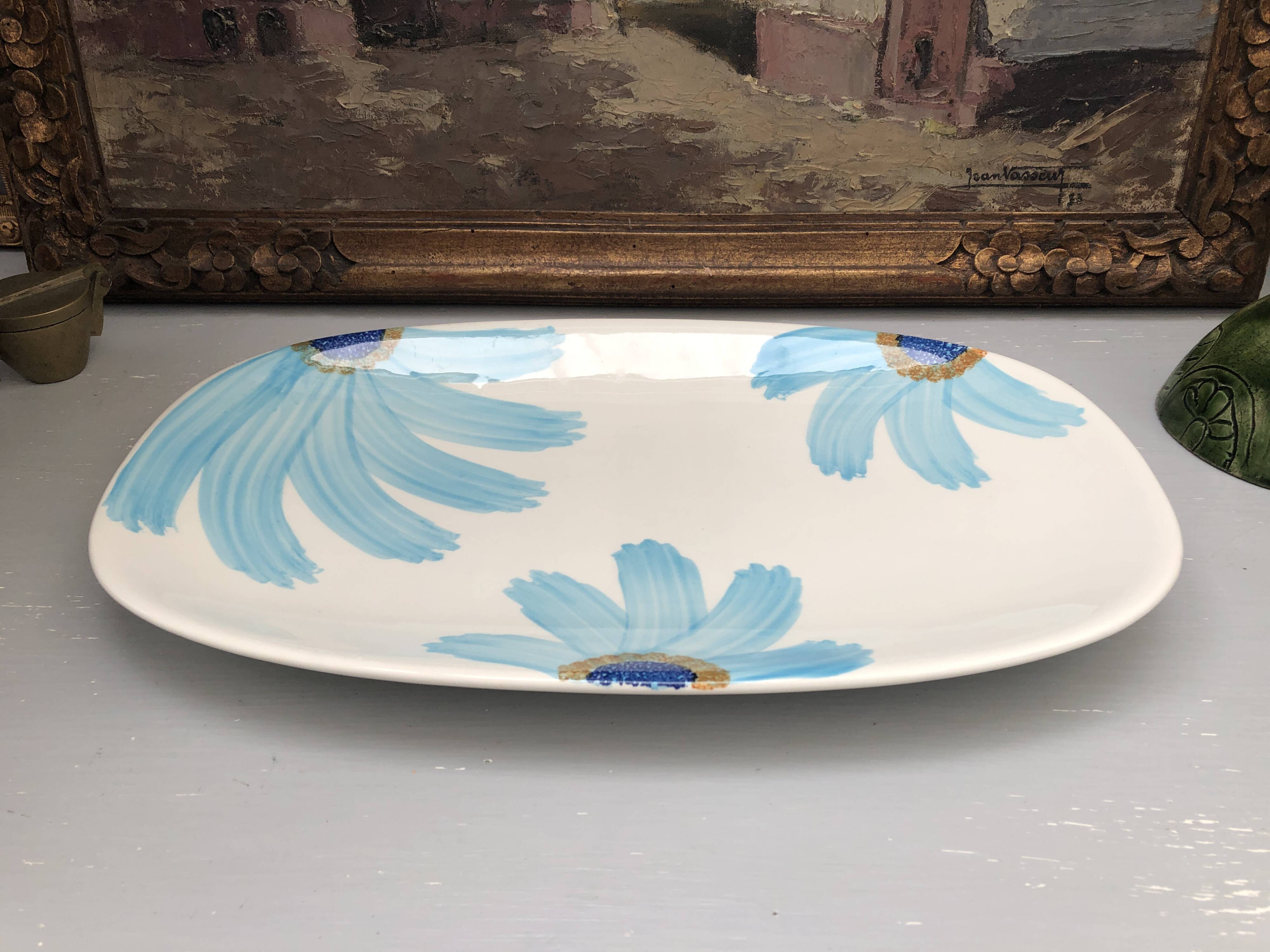 Gien France floral plate from the 1970s