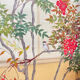 Two-panel screen with a decoration of plants and birds, Japan.