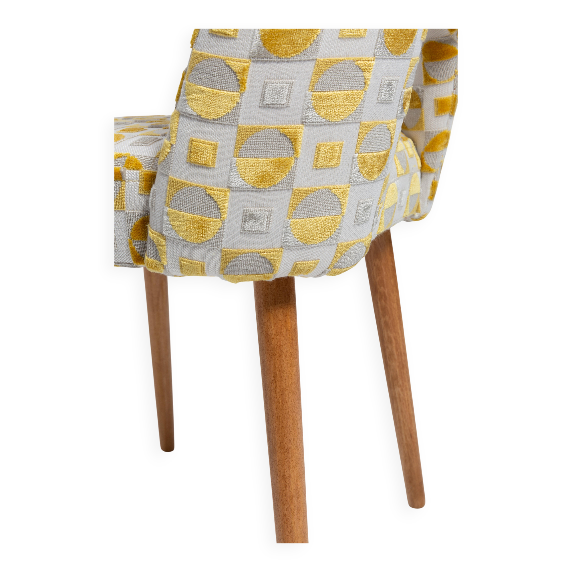 Mustard yellow Shell chair from the mid-century, 1960s