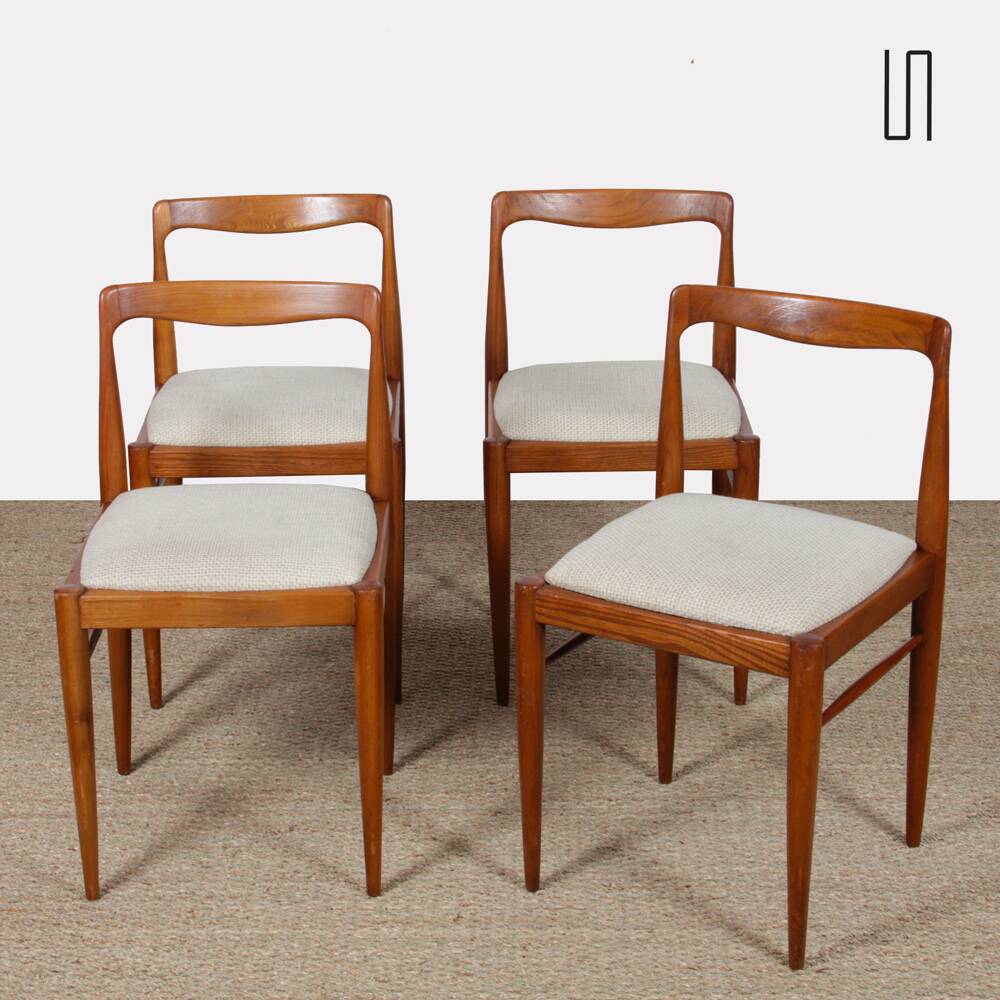 Set of 4 chairs published by the manufacturer Drevotvar, 1960