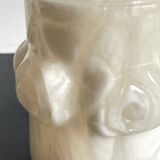 Vintage alabaster stone pencil pot