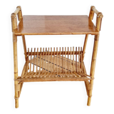 Chevet table d'appoint rotin
