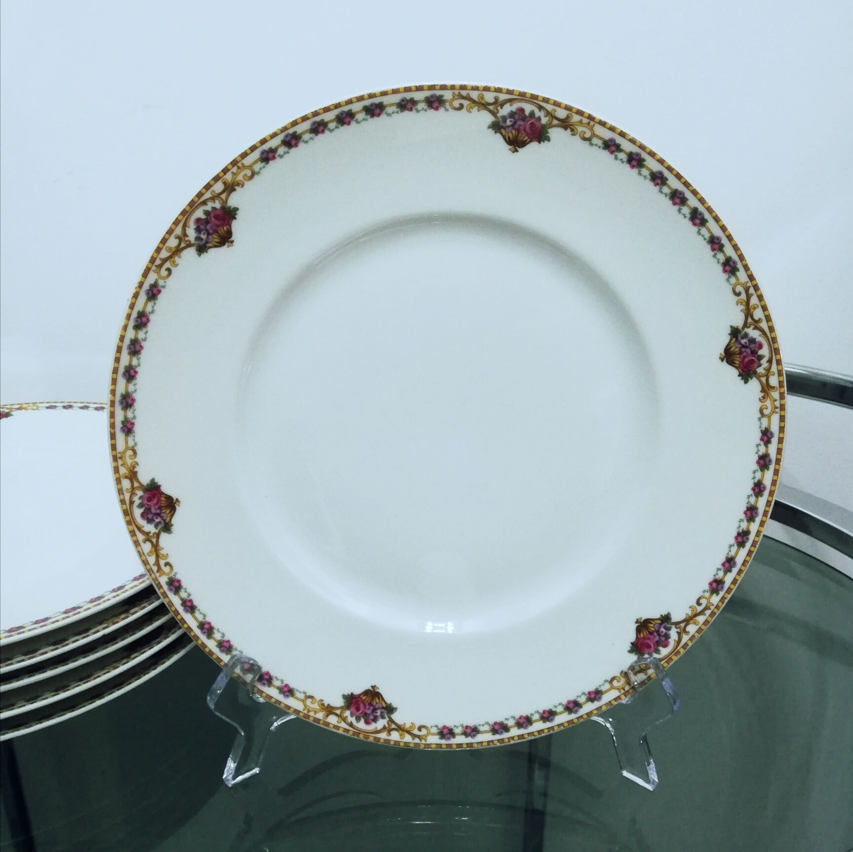 Set of 6 flat plates in Earthenware Bernardaud Limoges