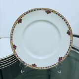 Set of 6 flat plates in Earthenware Bernardaud Limoges