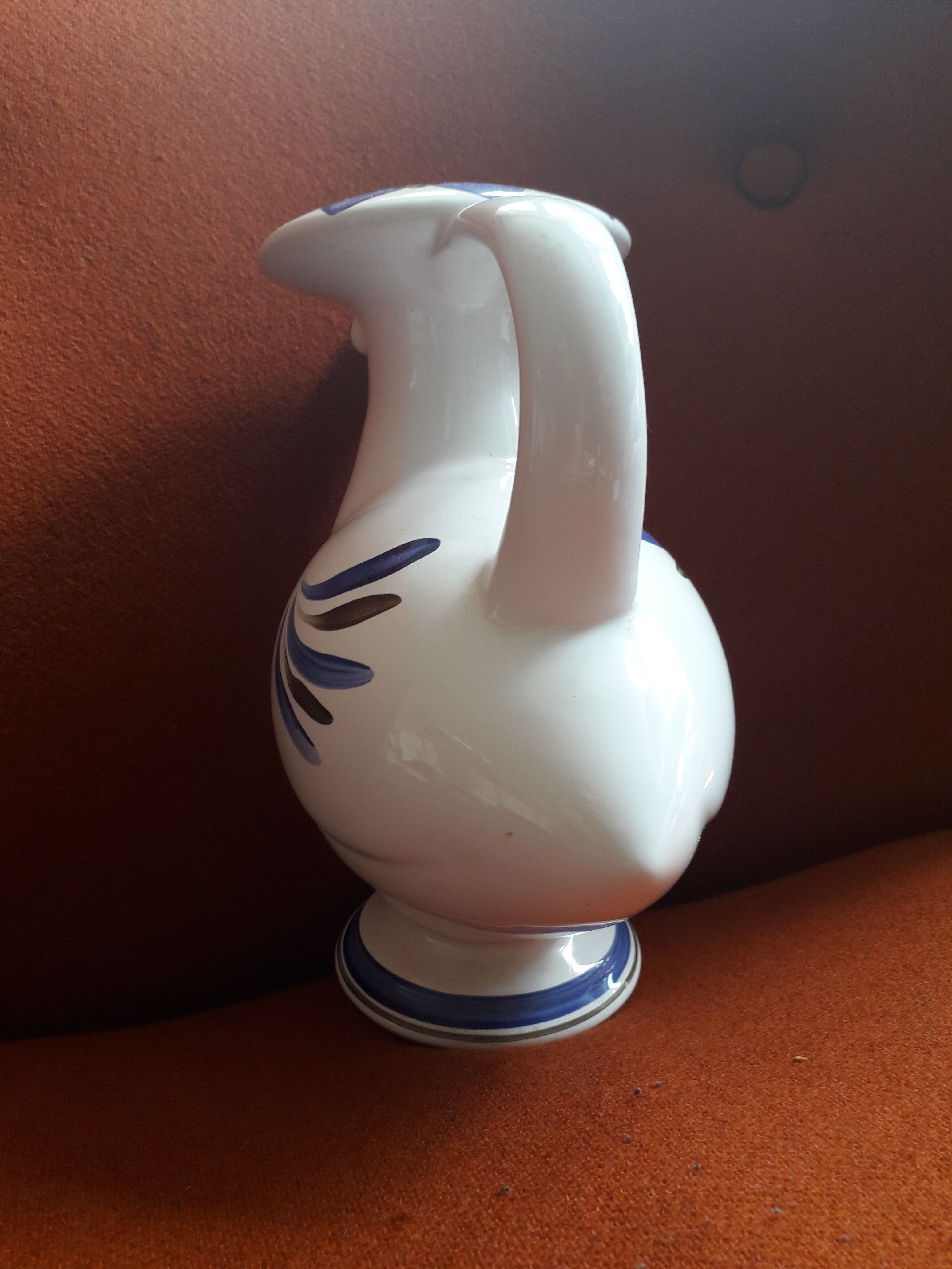 Vintage ceramic bird-shaped zoomorphic vase from Biot
