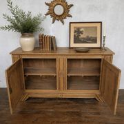 Antique carved oak sideboard – 180 x 48 x 100 cm
