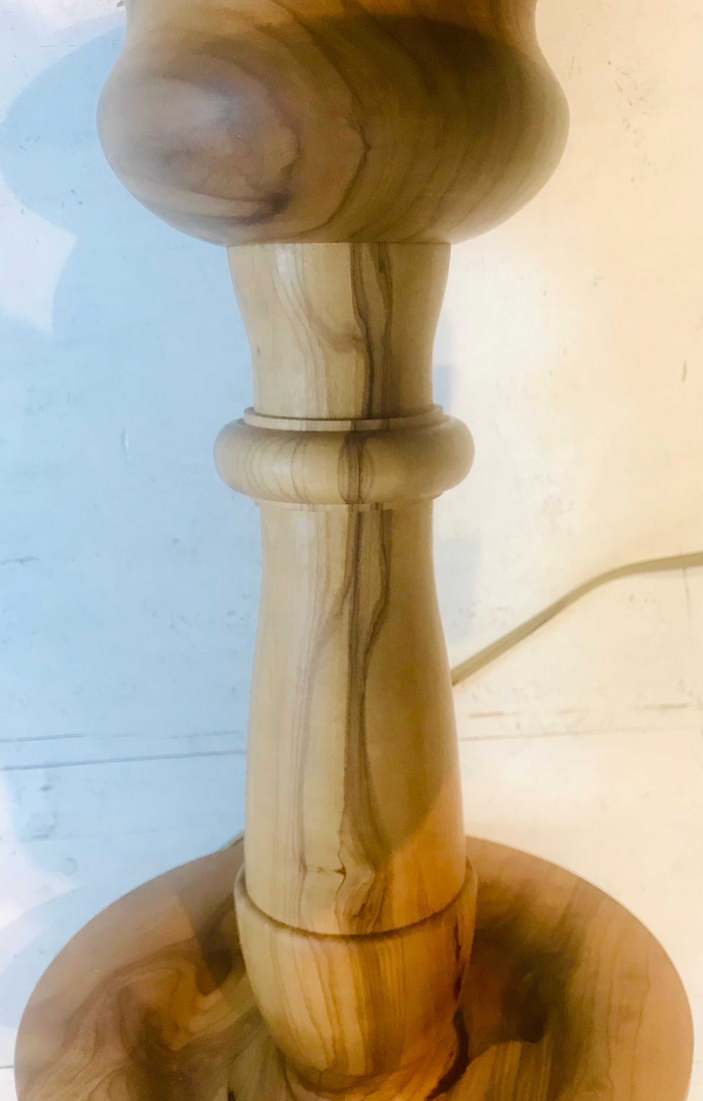 Lampe en bois 48 cm  circa 1960