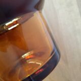 Carafe and its amber/gold glasses from the 70s