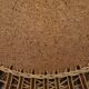 Woven rattan mirror, sunburst, vintage flower