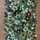 Painting a4 on paper flowers buds and green leaves by céline caux