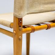 Occasional chair in ash and canvas Zanotta - Italian Mid-Century Modern, Functional Vintage