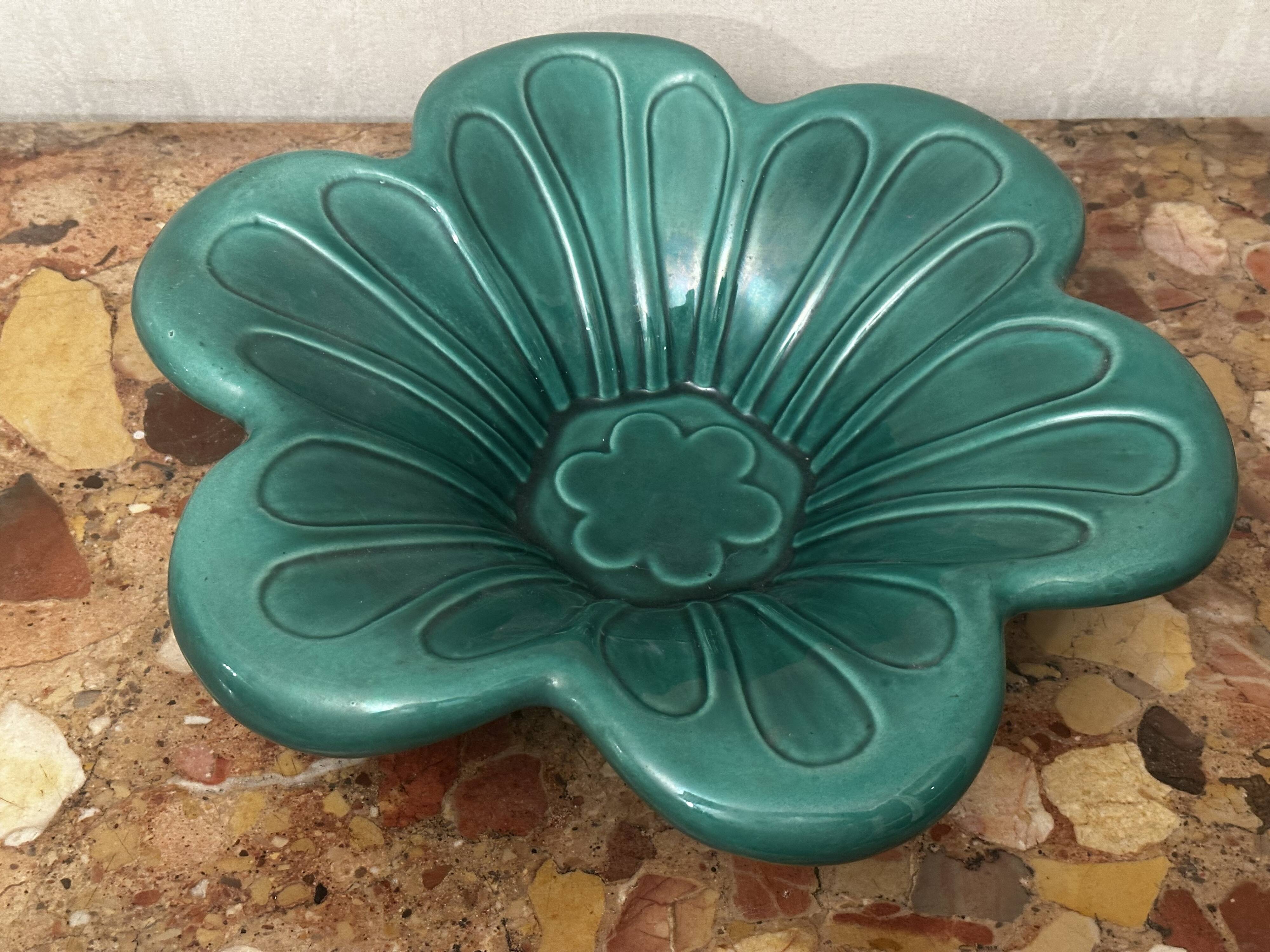 CAB Art Ceramics of Bordeaux - Large green art-deco centerpiece