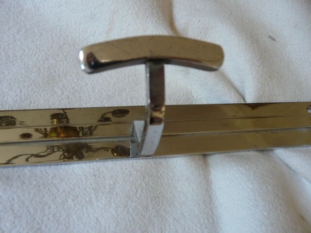 Vintage wall coat door in chrome bronze 3 patères