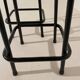 Vintage velvet and iron stools, set of two, Italy 1960s.