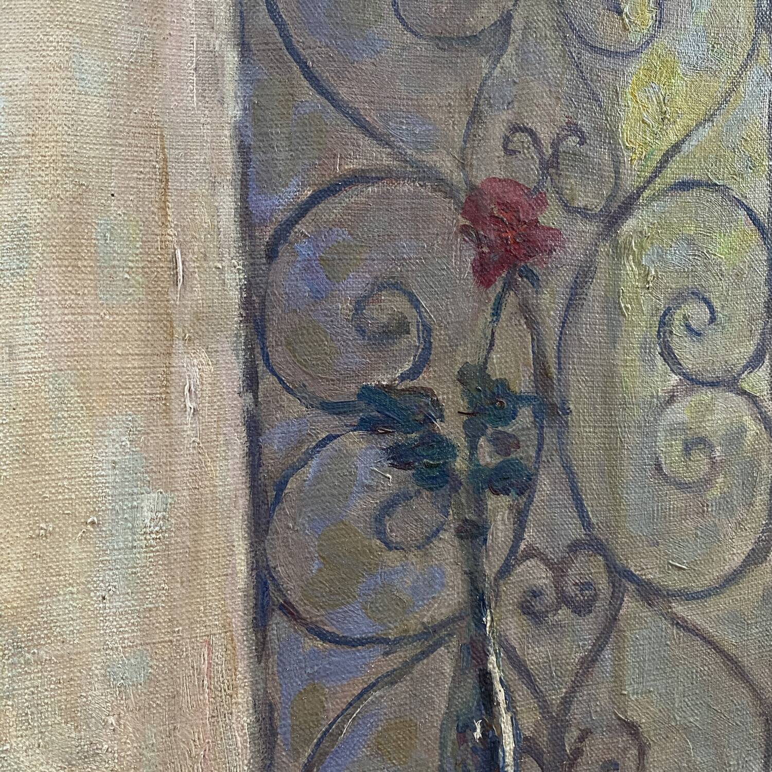 Painting 1966 "A woman at her window"