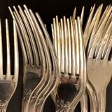 Housewife 38 pieces Christofle model Ribbons, silver metal, twentieth century