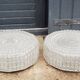 Pair of vintage Erco diamond-tipped glass ceiling lights from the 60s Diameter 35cm