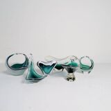 Set of 6 pieces of modern mid-century art glass "Shell", Flygfors Sweden 1955