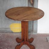 Table bois vintage, table bistrot, guéridon, table ancienne, table d'appoin