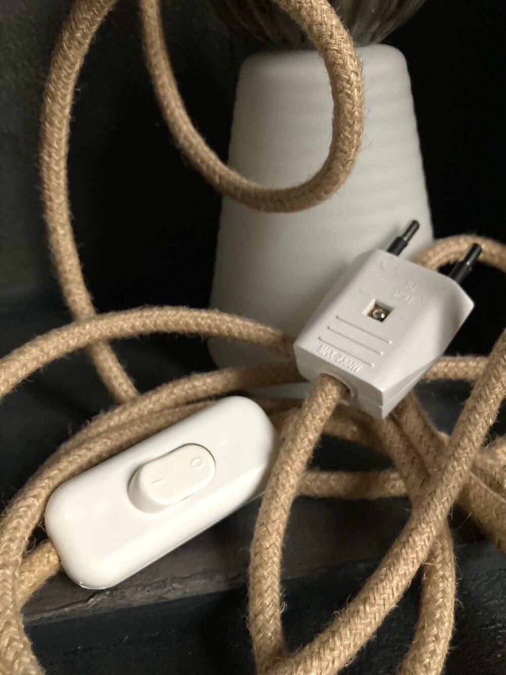 Walk cone white and metal