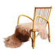 Children's rattan armchair & its old pink skin
