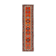 Hand-knotted antique turkish orange runner rug 90 cm x 382 cm