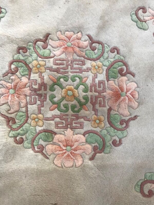 Tapis vintage chinois fait main 140x207 cm