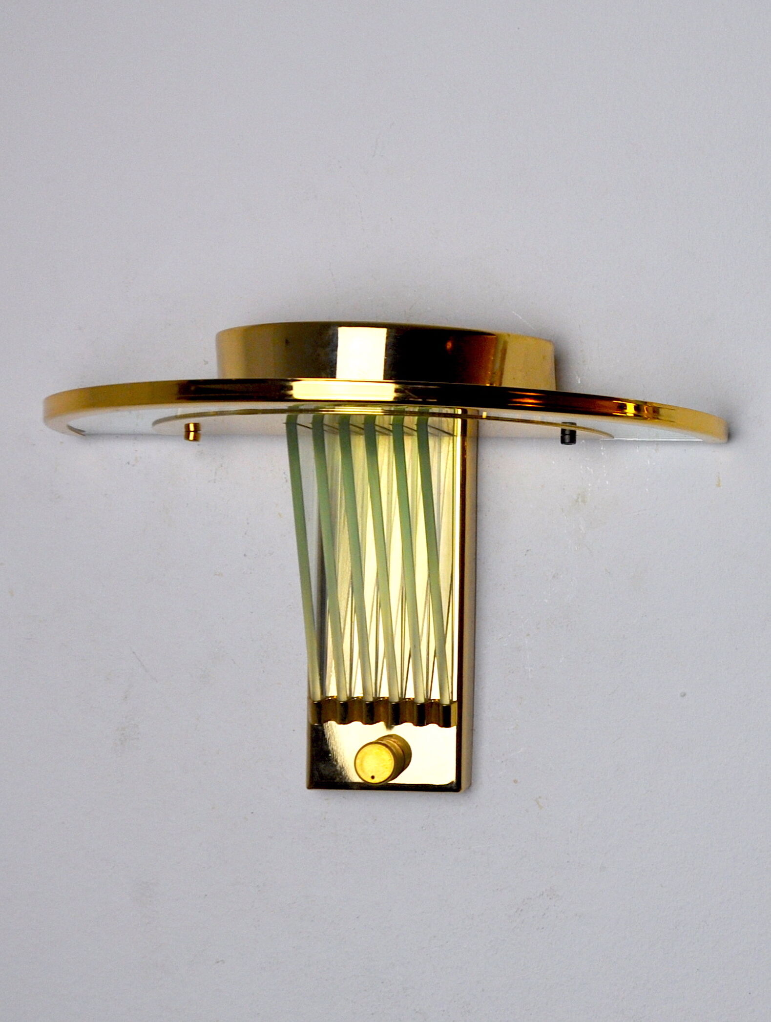 Wall lamp Regency half-moon, Italy, 1970
