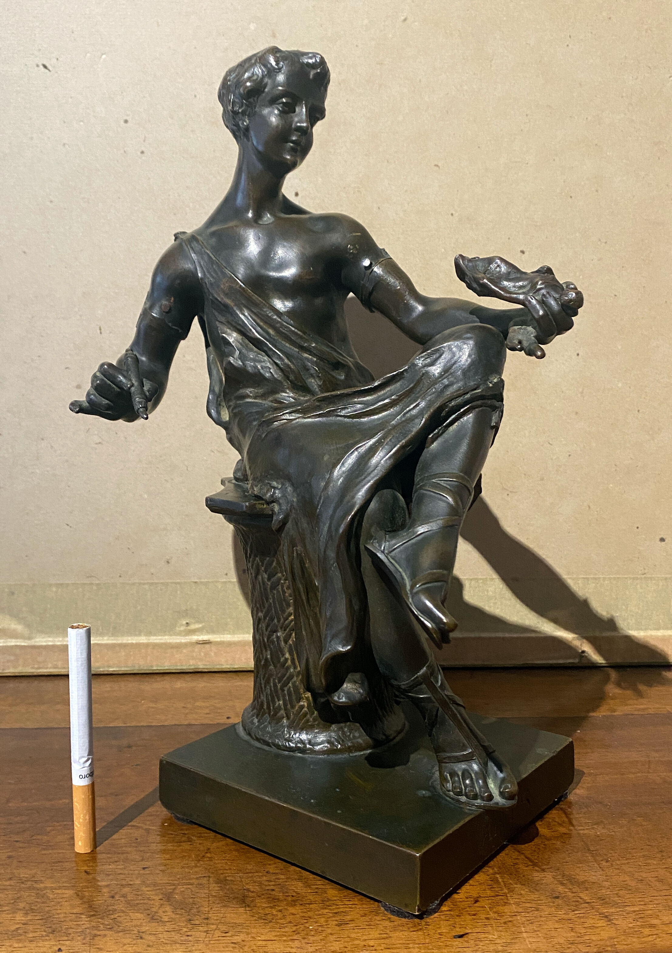 Bronze ancient allegory of the "Arts" sculpture