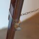 Wooden tripod floor lamp 1970