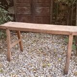 Industrial wood console