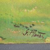 Georges Planes (1897-1977) Valley Landscape, Riverbank (double-sided)