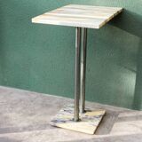 Art Deco console in onyx and steel