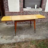 Extendable table with extensions old vintage compass legs design XXeme