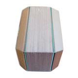 Table lamp woven in cotton thread and jute