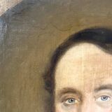 Portrait of a man in oil on canvas 19th century, old painting 1843 signed