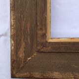 1950s frame in gilded wood aged effect and fabric