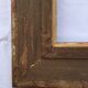1950s frame in gilded wood aged effect and fabric
