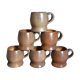 Six chopes céramiques de Max Idlas années 60